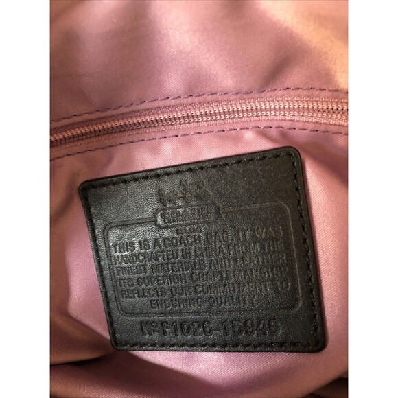 Coach Madison Sophia Sateen Clover Purse Handbag Black Purple Gray 15926 Y2K - Picture 10 of 12